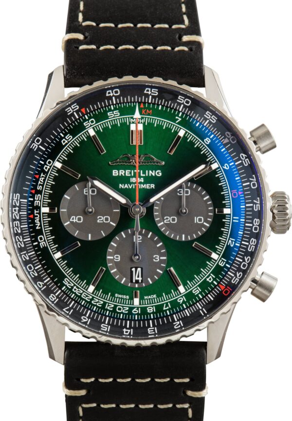 Used Green Dial Breitling Navitimer B01 Chronograph 46