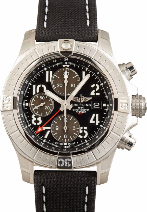 Breitling Avenger Chronograph GMT 45 Steel on Anthracite Band