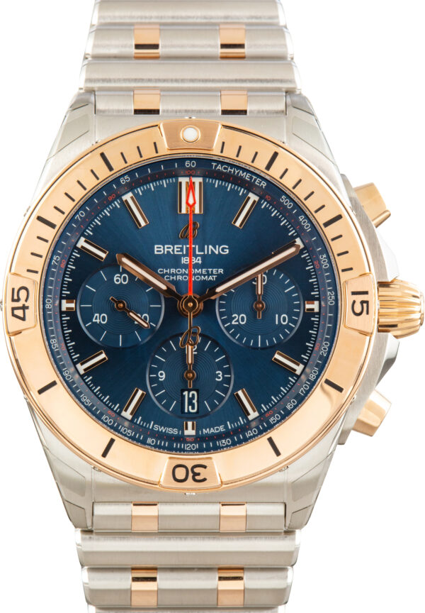 Chronomat B01 42 Stainless Steel & 18k Red Gold Blue Dial