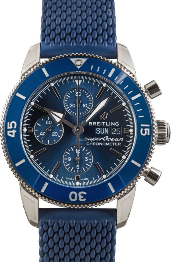 Breitling Blue Dial Superocean Heritage Chronograph 44 Steel on Rubber