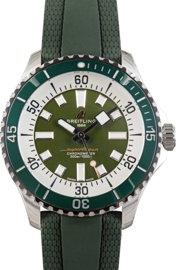 Breitling Steel Superocean Automatic 44 Green Dial