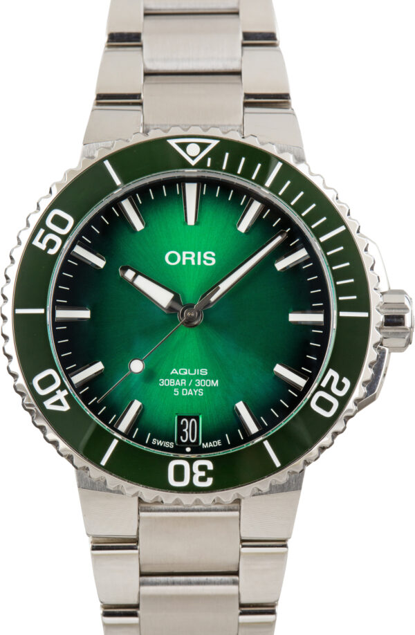 Oris Aquis Date Stainless Steel Green Dial