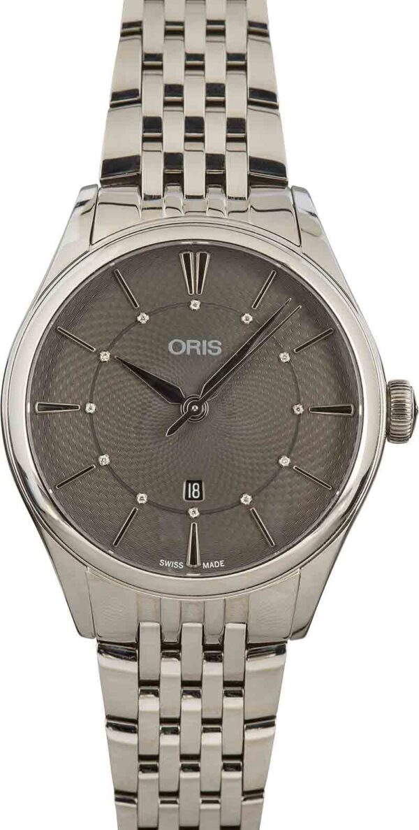 Oris Artelier Date Diamonds Grey Dial