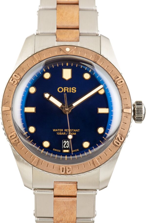 Oris Divers Steel & Bronze Blue Dial