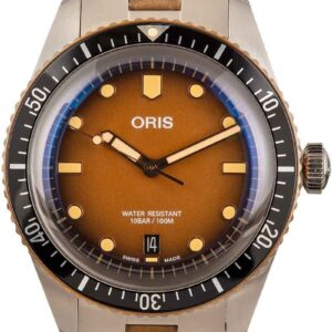 Oris Divers Sixty-Five Stainless Steel & Bronze Brown Dial