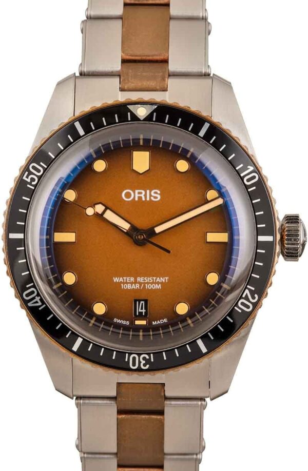Oris Divers Sixty-Five Stainless Steel & Bronze Brown Dial