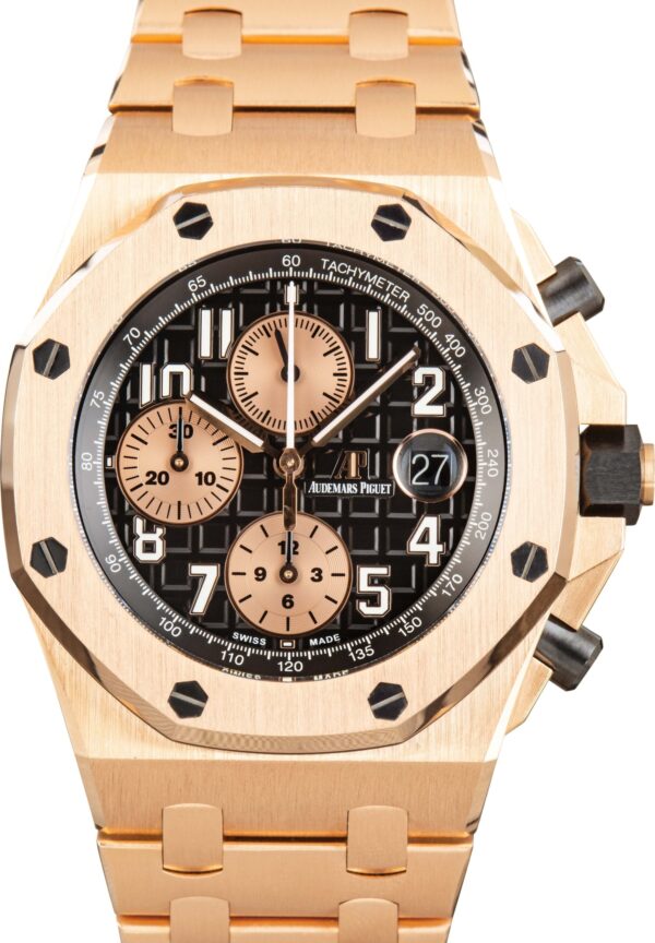 Pre-Owned Audemars Piguet Royal Oak Offshore Black Mega Tapisserie Dial