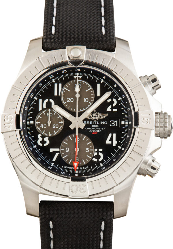 Pre-Owned Breitling Avenger Chronograph GMT 45 Black Dial