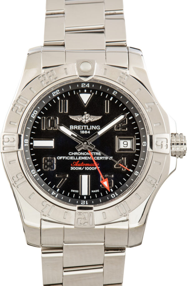 Pre-Owned Breitling Avenger Automatic GMT 43 Black Arabic Dial