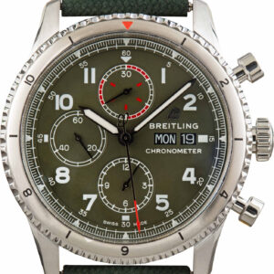 Pre-Owned Breitling Aviator 8 Green Dial