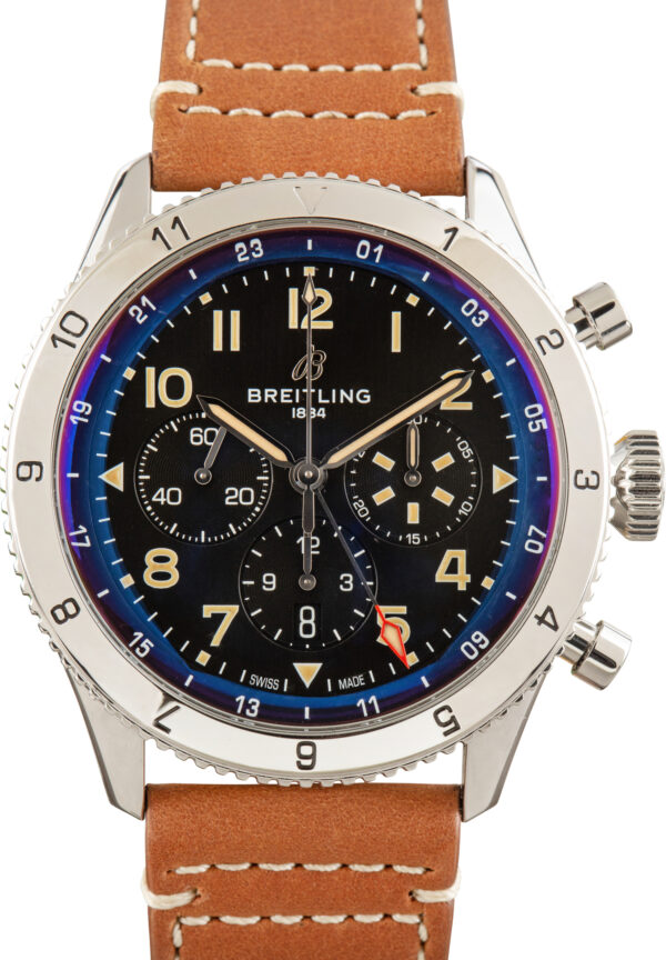 Used Breitling Super AVI Chronograph Black Dial
