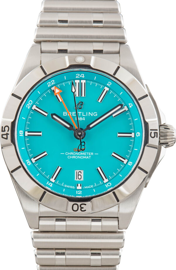 Pre-Owned Chronomat Automatic GMT 40 NFL Miami Dolphins Edition