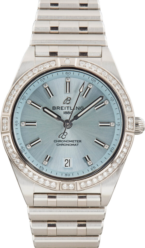 Pre-Owned Breitling Chronomat Automatic 36 Ice Blue Diamond Dial