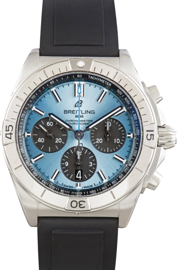 Pre-Owned Breitling Chronomat Chronograph B01 Luminous Ice Blue Dial