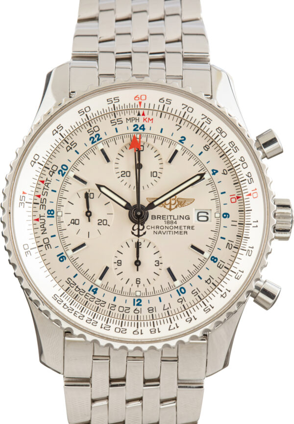 Pre-Owned Breitling Navitimer World Luminous Silver Dial