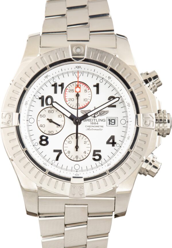 Used White Dial Breitling Super Avenger Chronograph