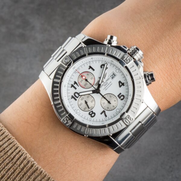 Used White Dial Breitling Super Avenger Chronograph