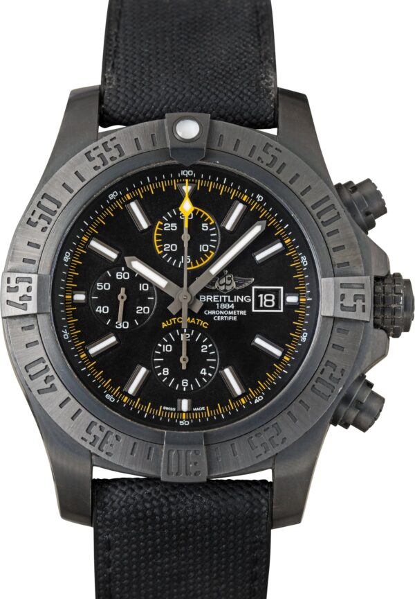 Used Breitling Super Avenger II Black Stainless Steel