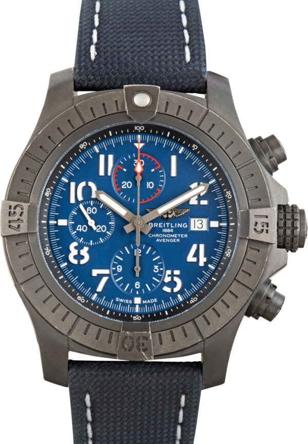 Used Blue Dial Breitling Super Avenger Chronograph 48 Night Mission