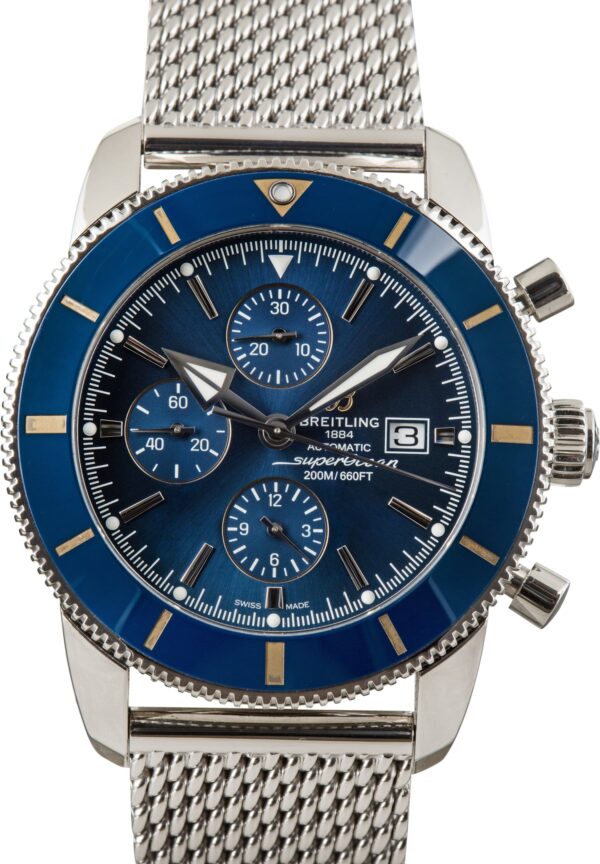 Pre-Owned Blue Dial Breitling Superocean Heritage II Chronograph 46