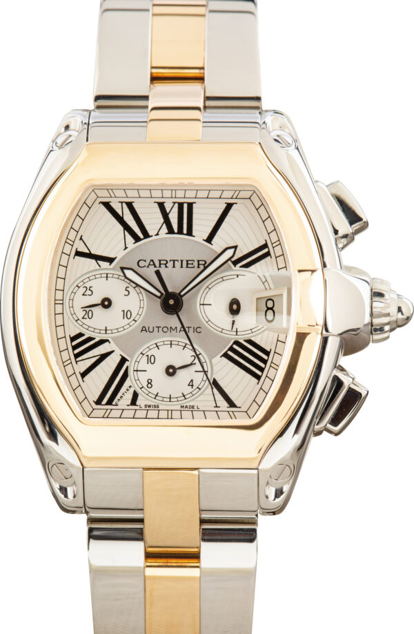 Pre-Owned Cartier Roadster W62027Z1 XL Two Tone