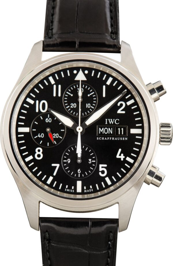 Pre-Owned IWC Pilot’s Chronograph Ref IW371701 Steel on Leather