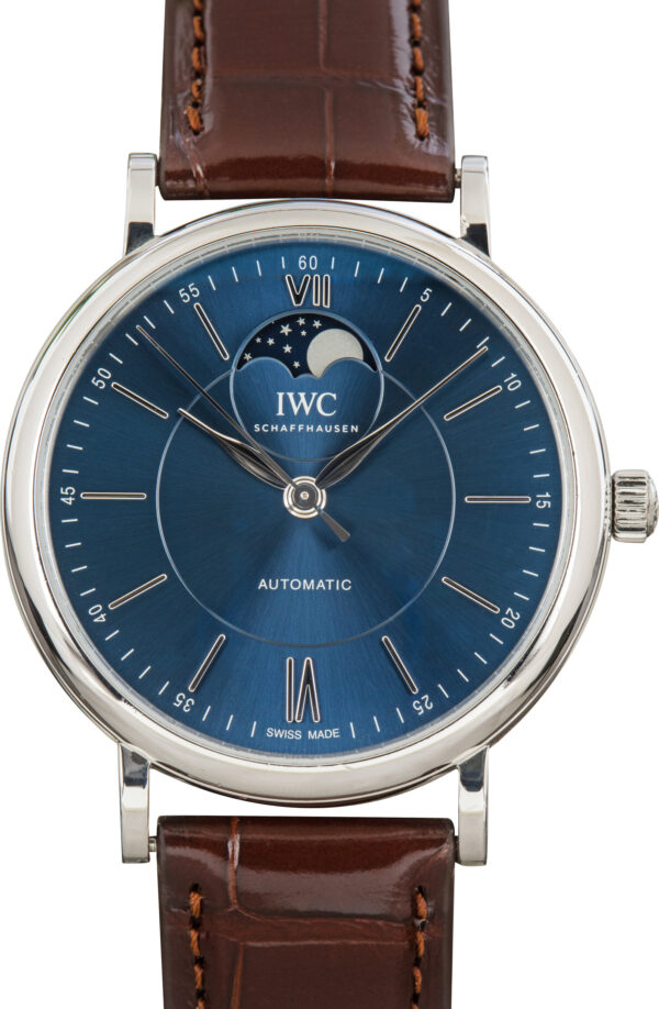 Pre-Owned IWC Portofino Automatic Moon Phase Ref IW459402 Blue Dial