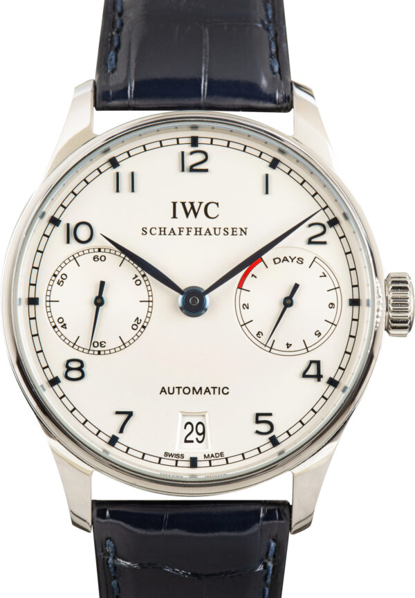Pre-Owned IWC Portuguese Automatic Ref IW500107 Silver Dial