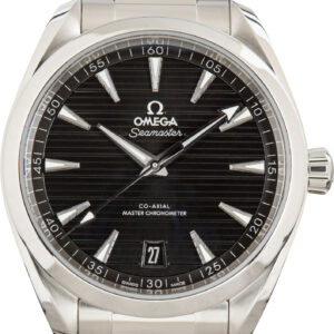 Used Stainless Steel Omega Seamaster Aqua Terra 150M Black Teak Dial