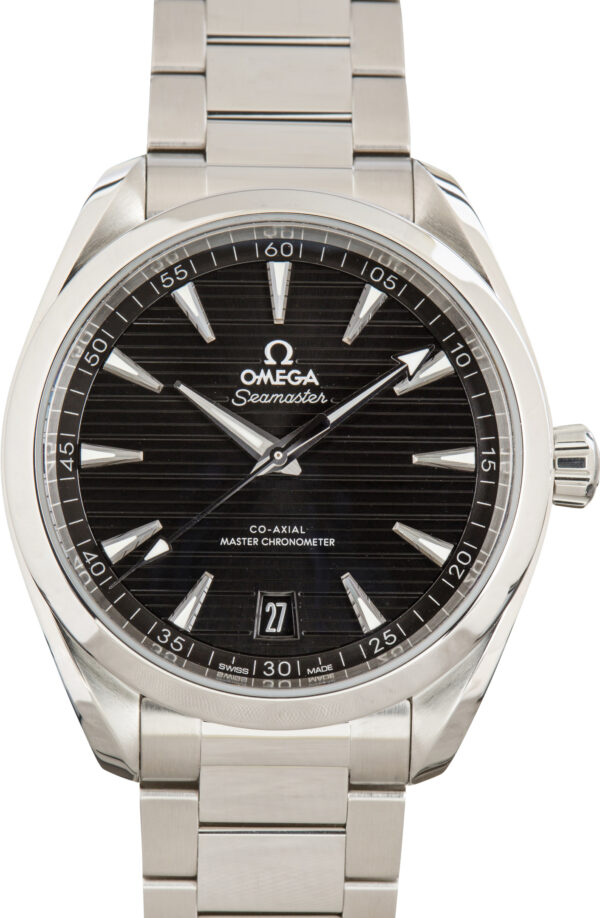 Used Stainless Steel Omega Seamaster Aqua Terra 150M Black Teak Dial