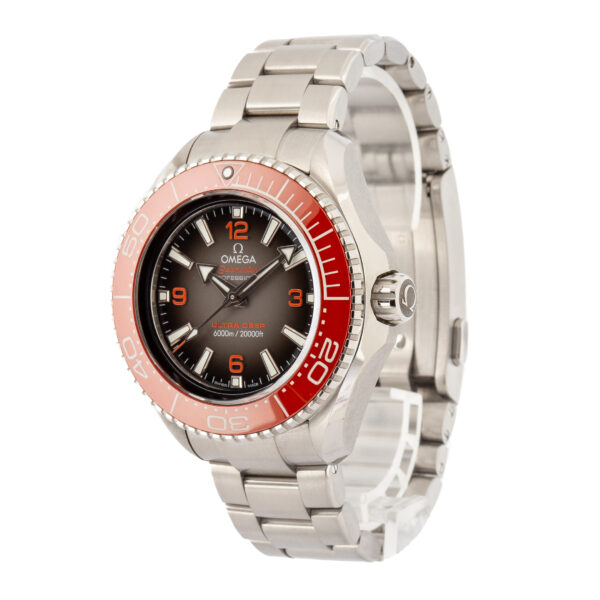 Pre-Owned Omega Seamaster Orange Bezel Planet Ocean 6000M O-MEGASTEEL