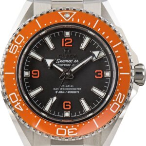 Used Omega Seamaster Planet Ocean 600M Orange Timing Bezel