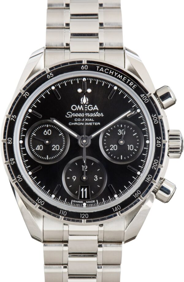 Pre-Owned Omega Black Dial Speedmaster 38 Stainless Steel