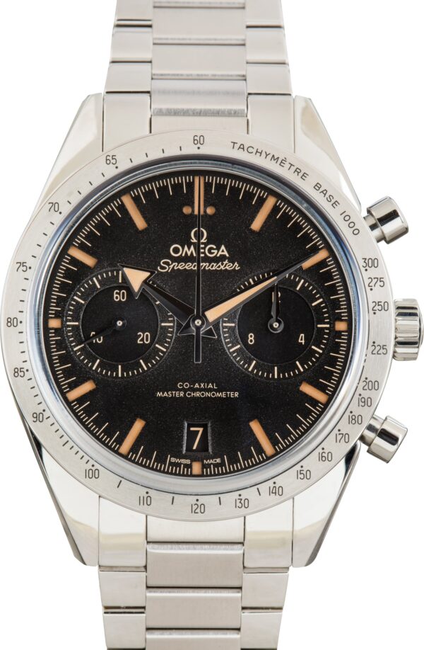 Pre-Owned Black Dial Omega Speedmaster ’57 Steel on Steel