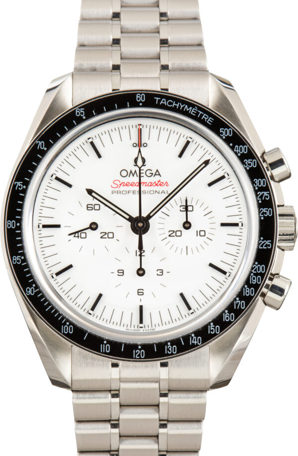 Used Steel Omega Speedmaster Moonwatch Professional White Dial