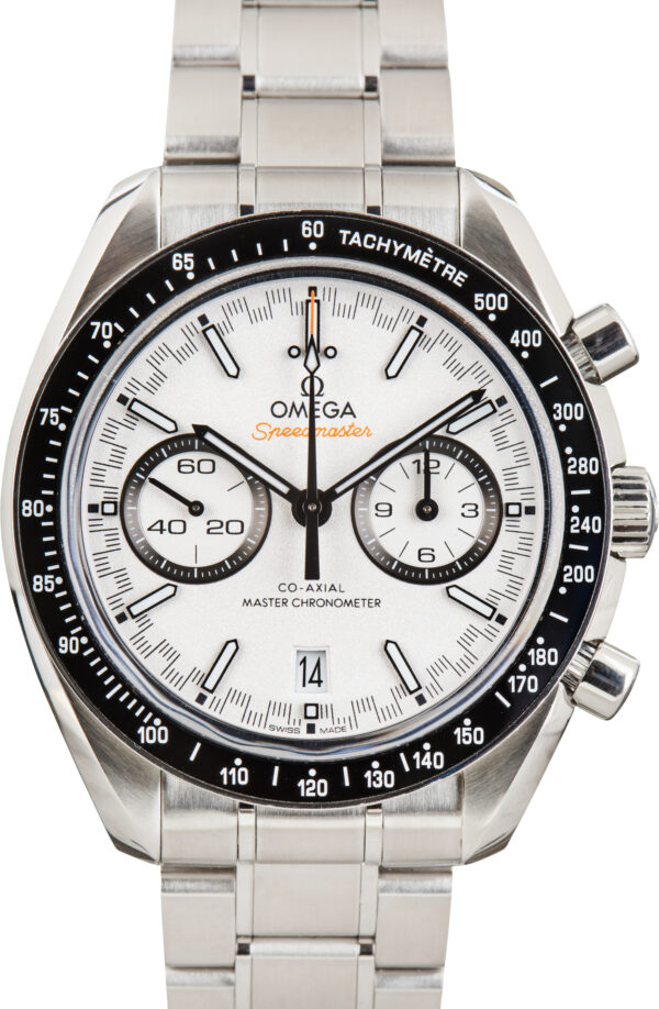 Pre-Owned White Chronograph Dial Omega Speedmaster Racing