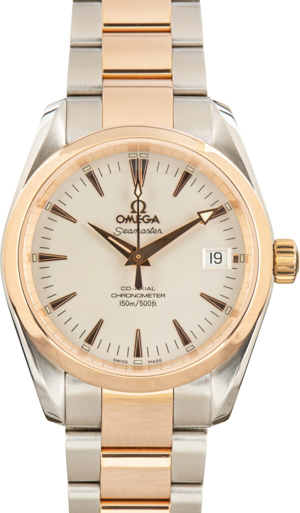 Used Omega Seamaster Aqua Terra Red Gold & Steel