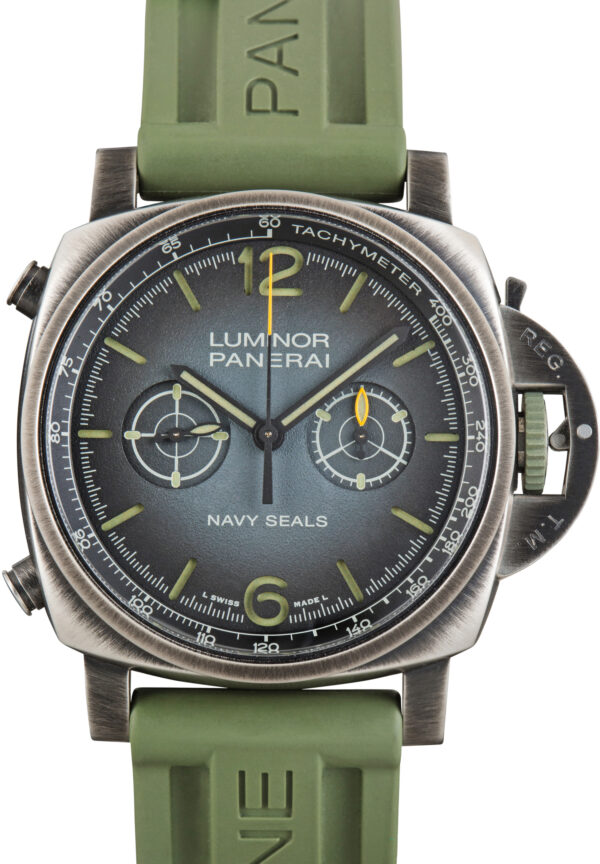 Pre-Owned Panerai Luminor Chrono Navy SEALs PAM01409 Stainless Steel
