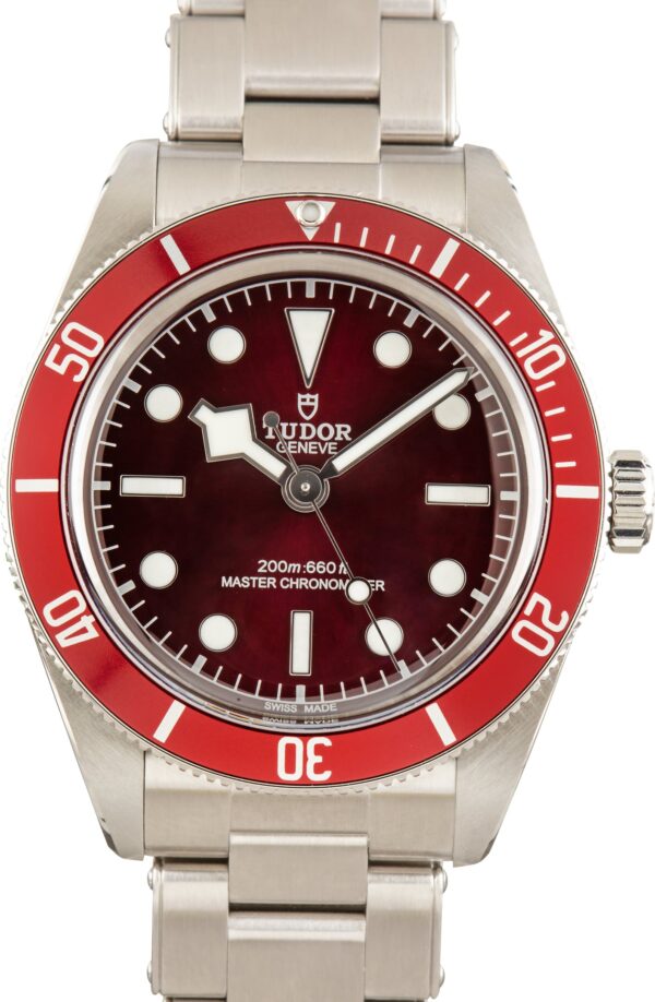 Pre-Owned Steel Tudor Black Bay 58 Burgundy Dial