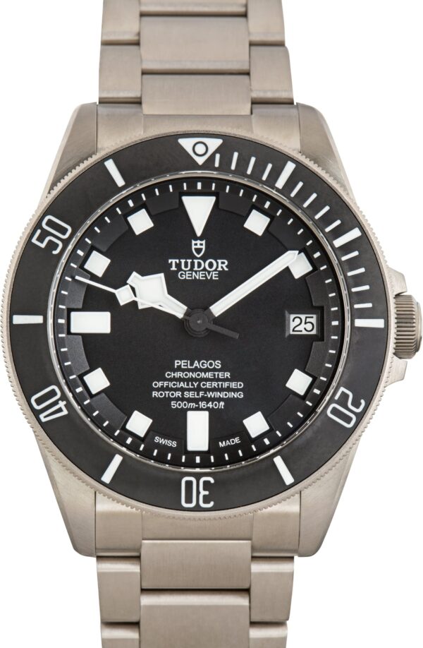 Pre-Owned Titanium Tudor Pelagos Ref 25600TN Luminous Black Dial