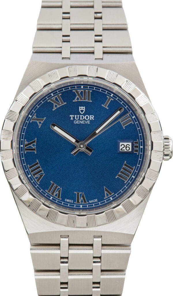 Pre-Owned Stainless Steel Tudor Royal Blue Dial Ref 28500